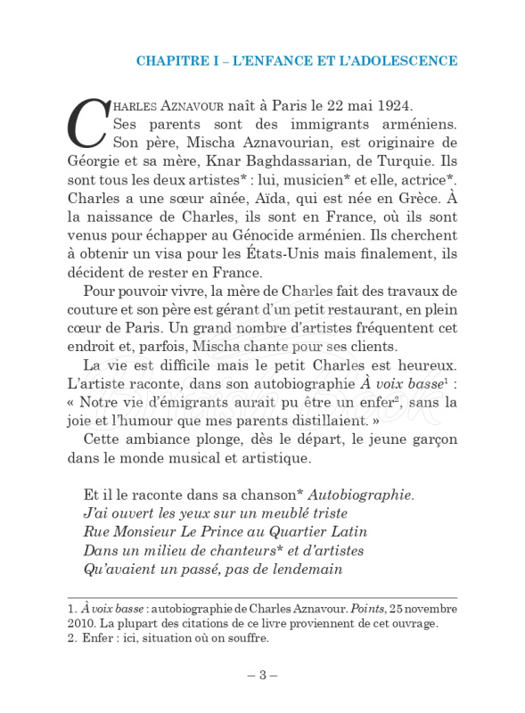 Книга Lectures en Français Facile Niveau 2 Aznavour: Une légende en chanson зображення 3