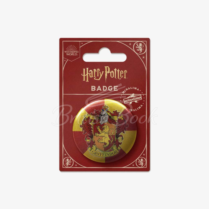 Значок Hogwarts: Gryffindor House Crest Button Badge изображение 3