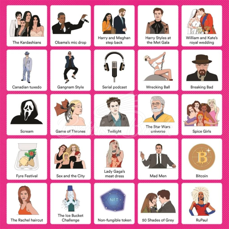 Настольная игра Pop Culture Bingo: Icons, Memes and Moments изображение 2