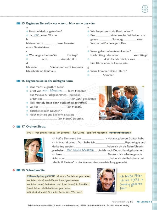 Учебник и рабочая тетрадь Schritte international Neu 2 Kurs- und Arbeitsbuch mit Audios online изображение 4