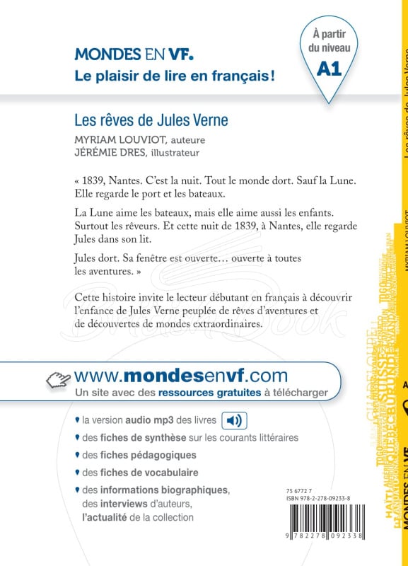 Книга Mondes en VF Niveau A1 Les Reves de Jules Verne зображення 1