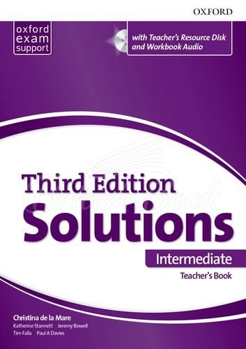 Книга для вчителя Solutions Third Edition Intermediate Teacher's Book with Teacher's Resource Disc and Workbook Audio зображення