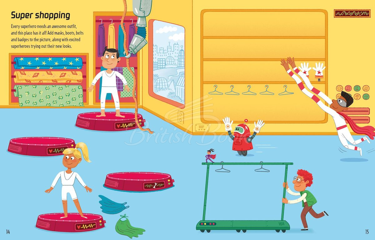 Книга First Sticker Book: Superheroes зображення 5