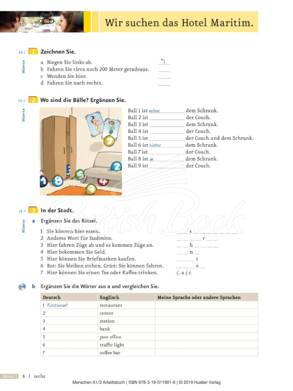 Робочий зошит Menschen A1.2 Arbeitsbuch mit Audio-CD зображення 6