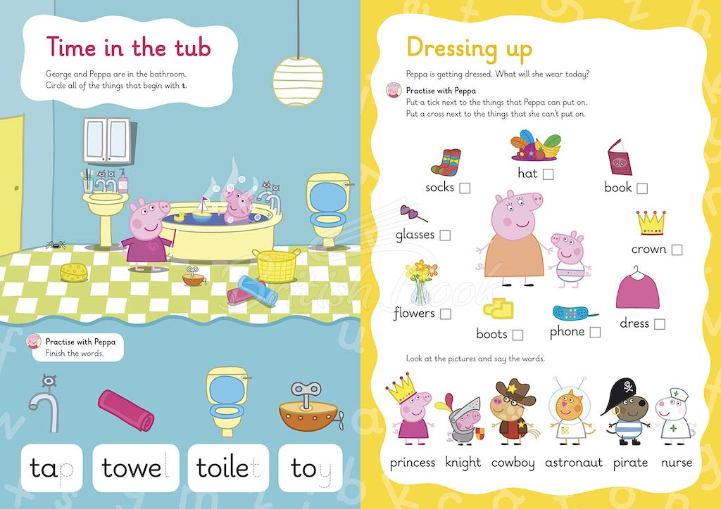 Книга Peppa Pig: Practise with Peppa: Wipe-Clean First Words зображення 1