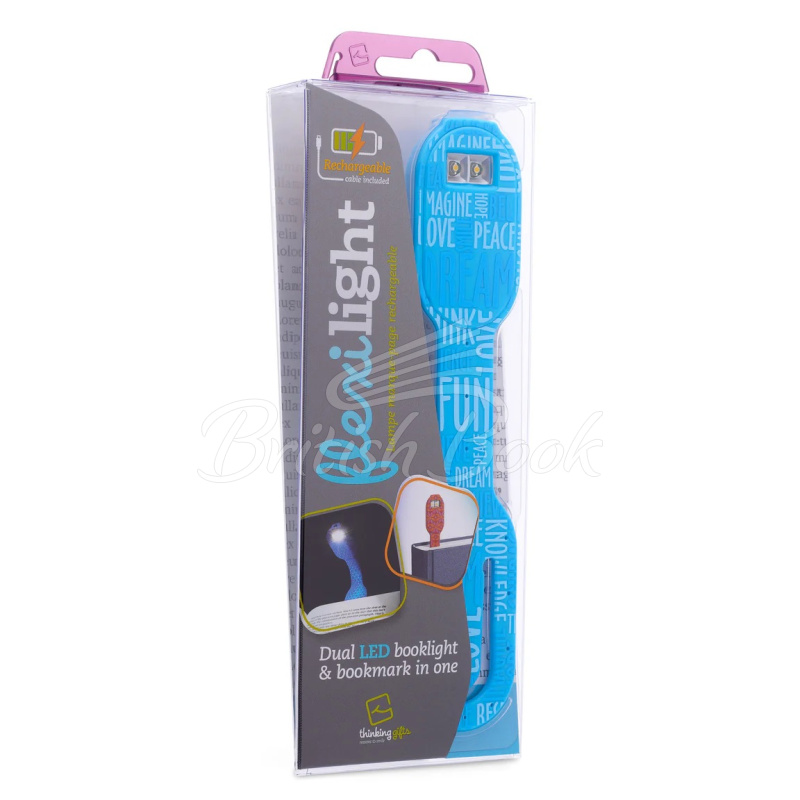 Ліхтарик для книжок Flexilight Rechargeable Blue Words зображення 4