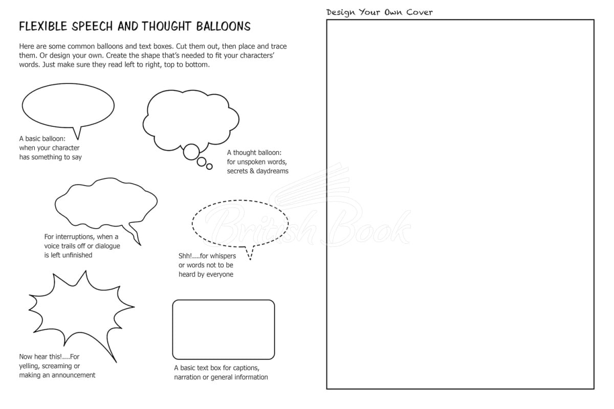 Книга Draw Your Own Manga: Blank Comic Book зображення 4
