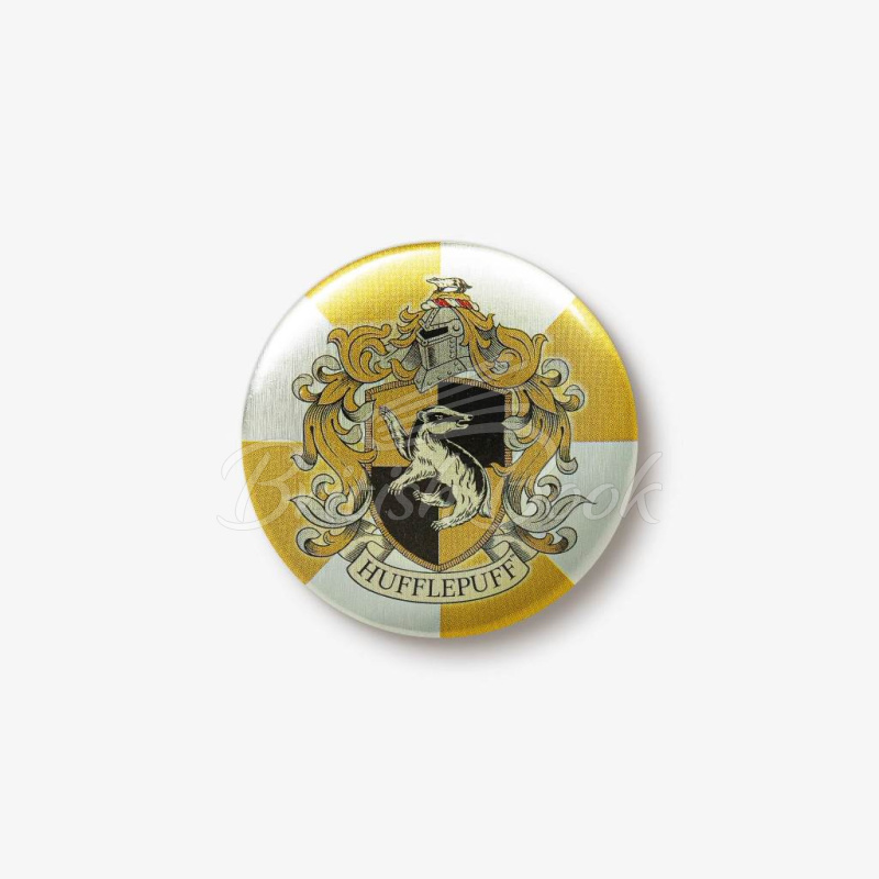 Значок Hogwarts: Hufflepuff House Crest Button Badge изображение