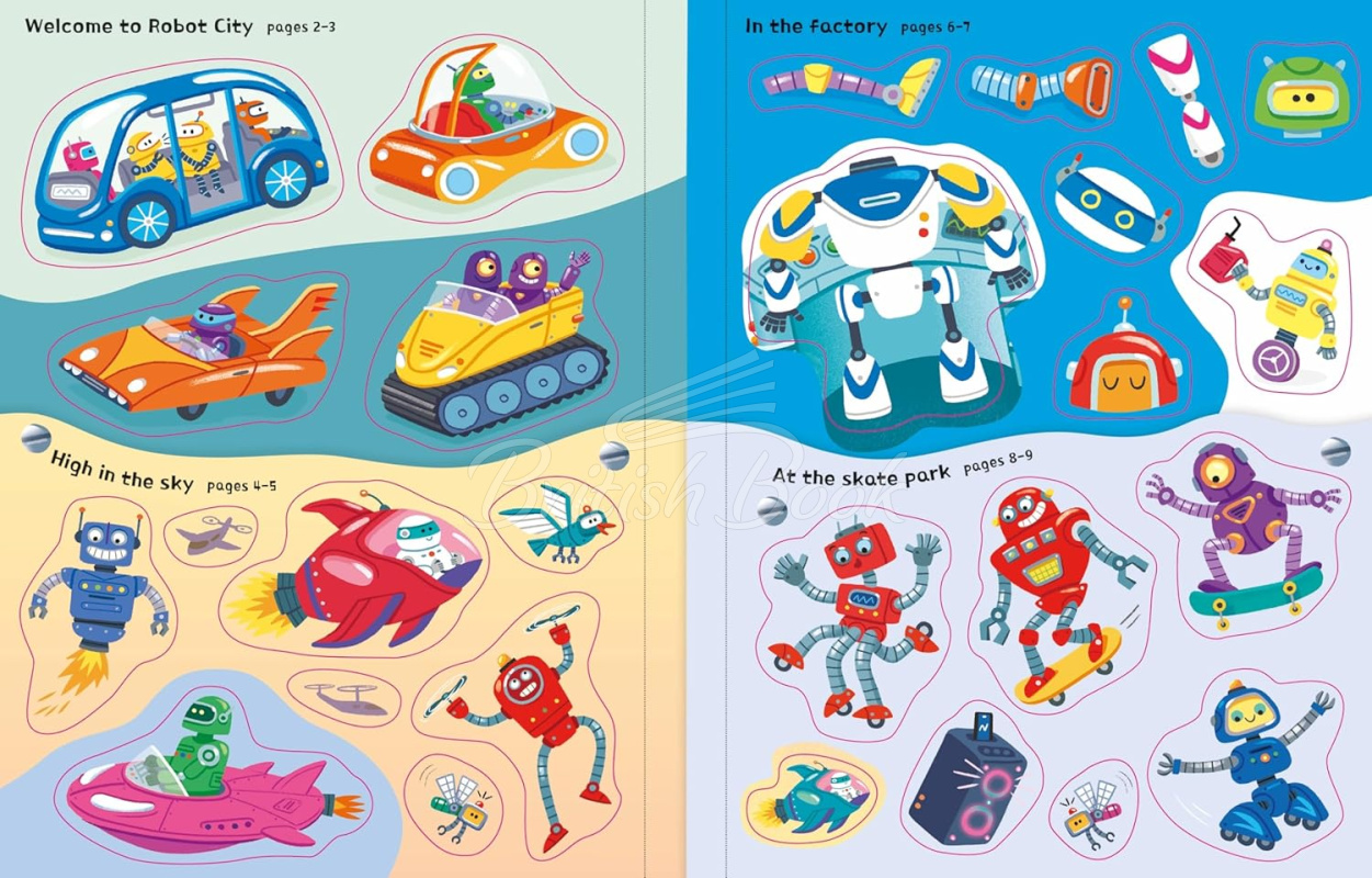 Книга First Sticker Book: Robots зображення 2