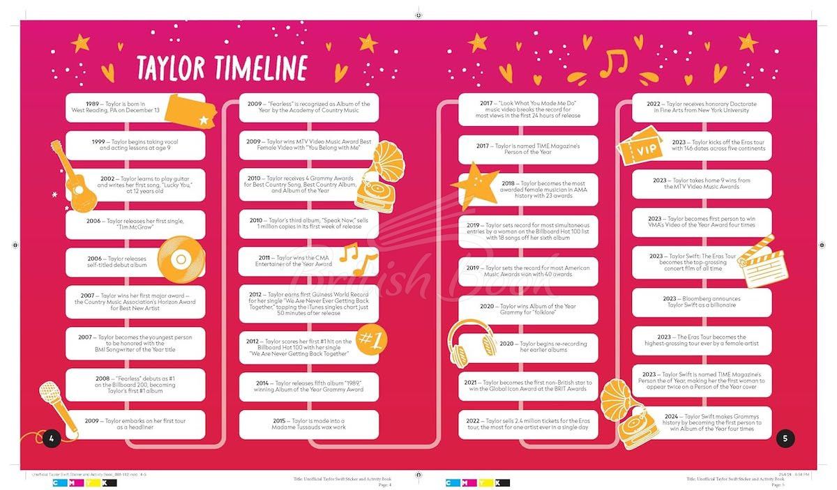 Книга The Unofficial Taylor Swift Sticker and Activity Book зображення 2