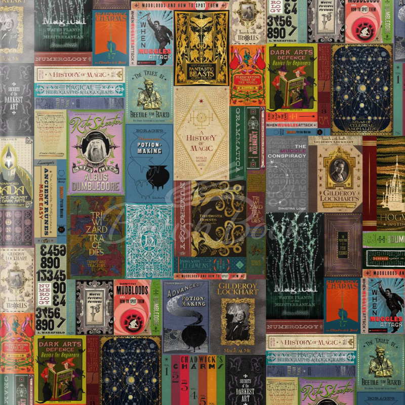 Пакувальний папір Harry Potter Gift Wrap: Wizarding Books зображення 1