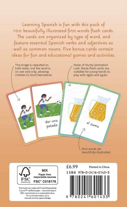 Картки Spanish for Everyone Junior: First Words Flash Cards зображення 1