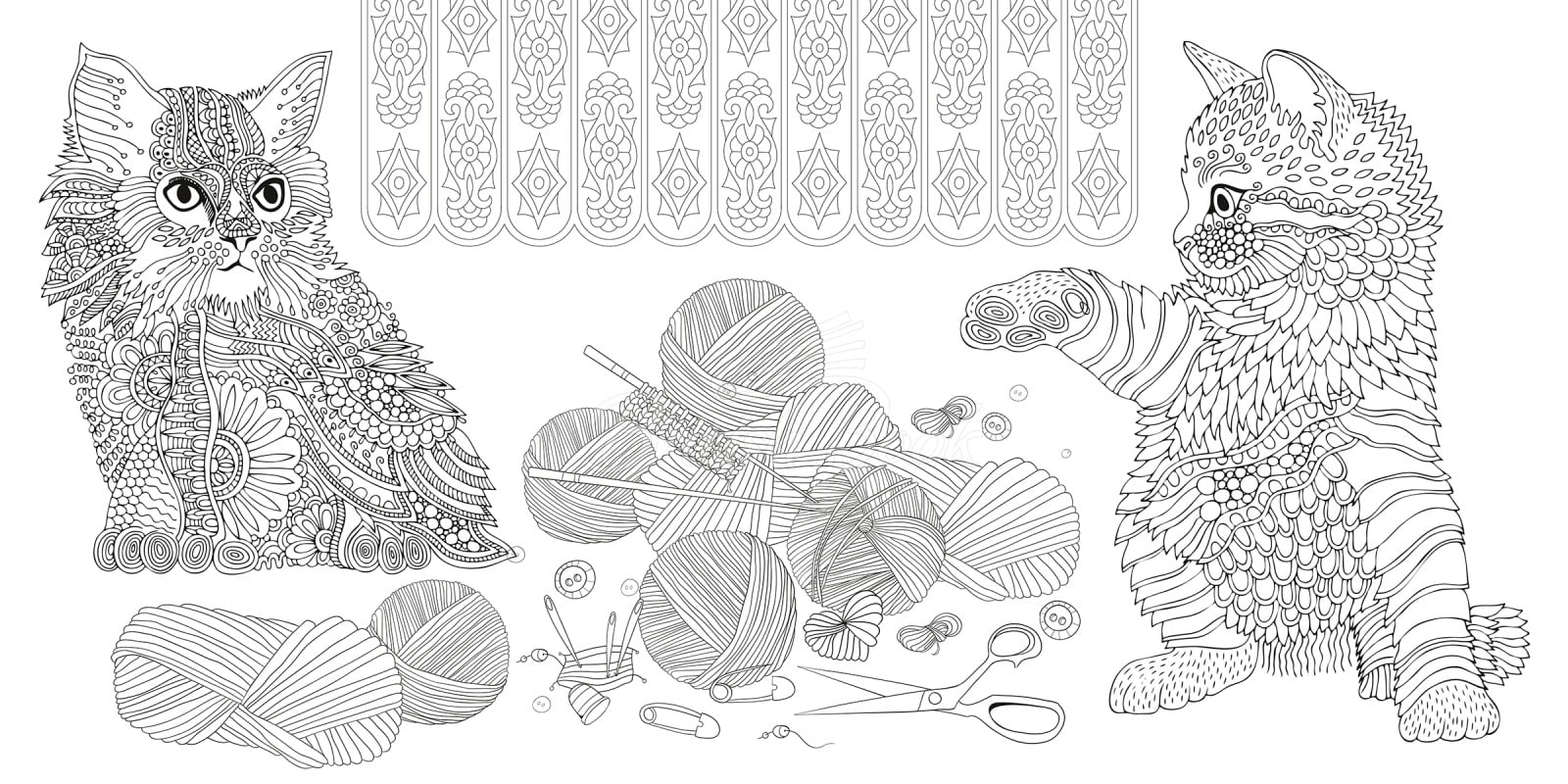 Книга Relaxing Cats Colouring Book зображення 1