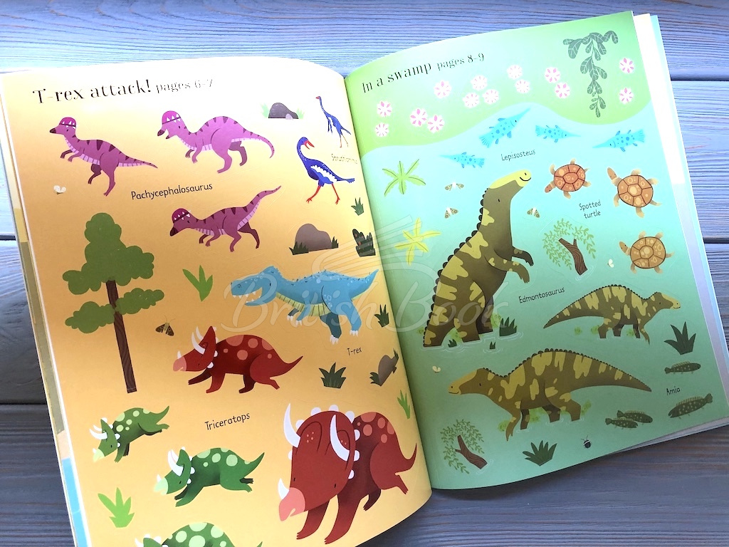 Книга First Sticker Book: Dinosaurs изображение 6