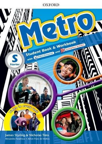 Підручник і робочий зошит Metro Starter Student's Book and Workbook Pack with Online Homework зображення