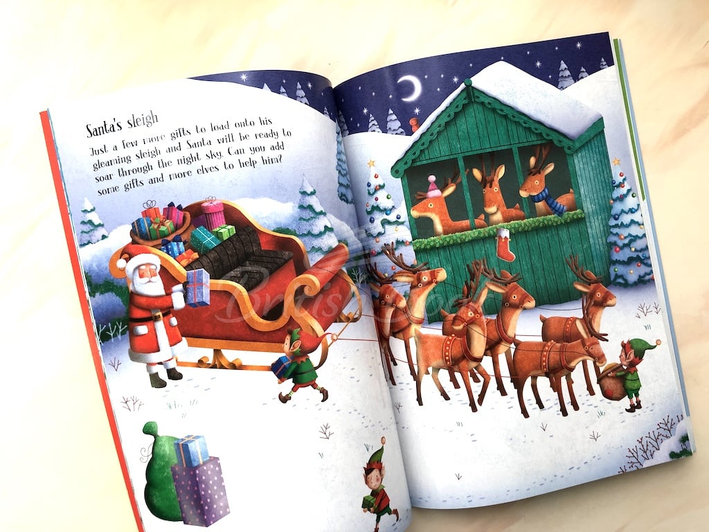 Книга Little Sparkly Christmas Sticker Book изображение 5