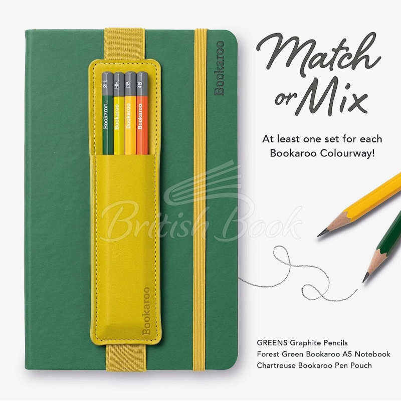 Набор Bookaroo Graphite Pencils Greens изображение 4
