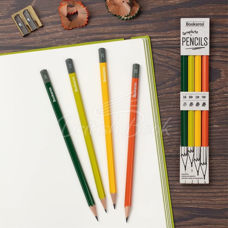 Набор Bookaroo Graphite Pencils Greens изображение 3