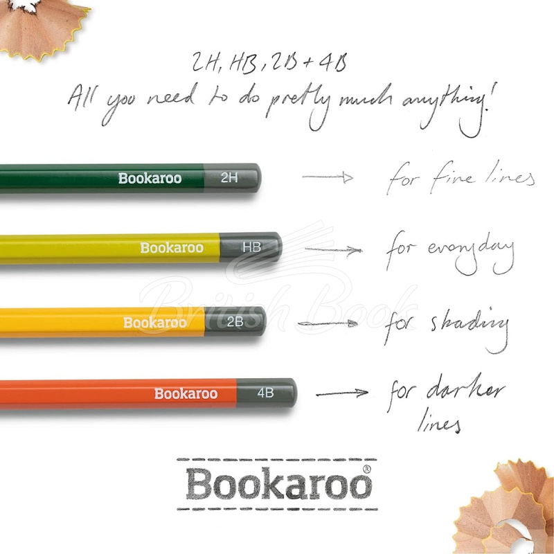 Набор Bookaroo Graphite Pencils Greens изображение 2