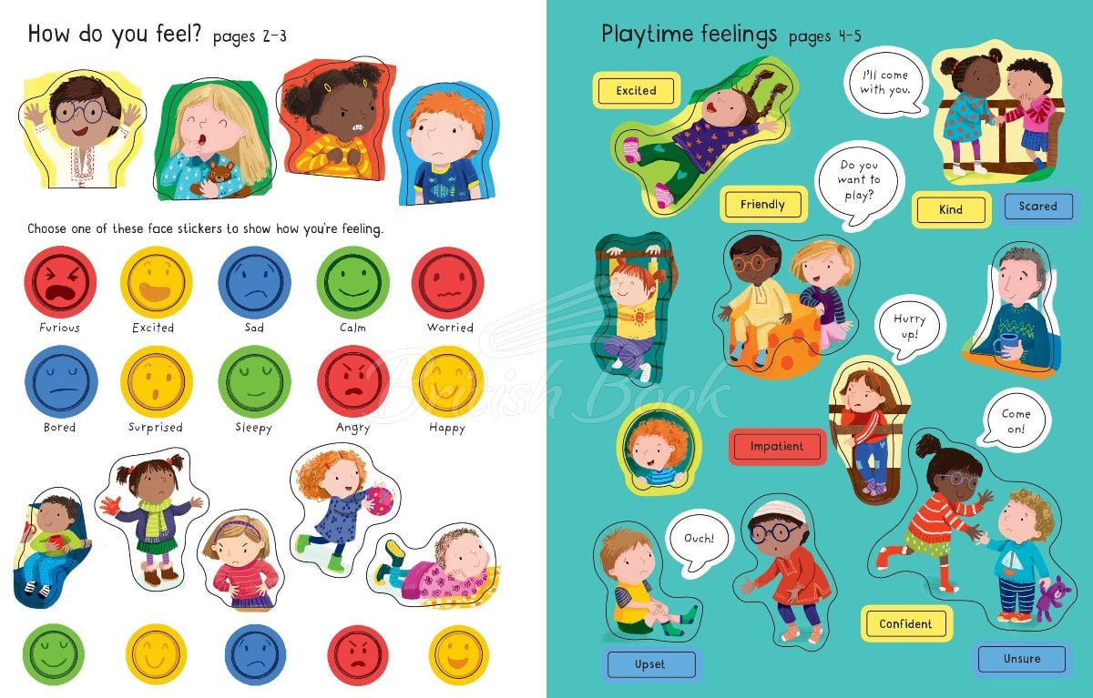 Книга First Sticker Book: Feelings изображение 4