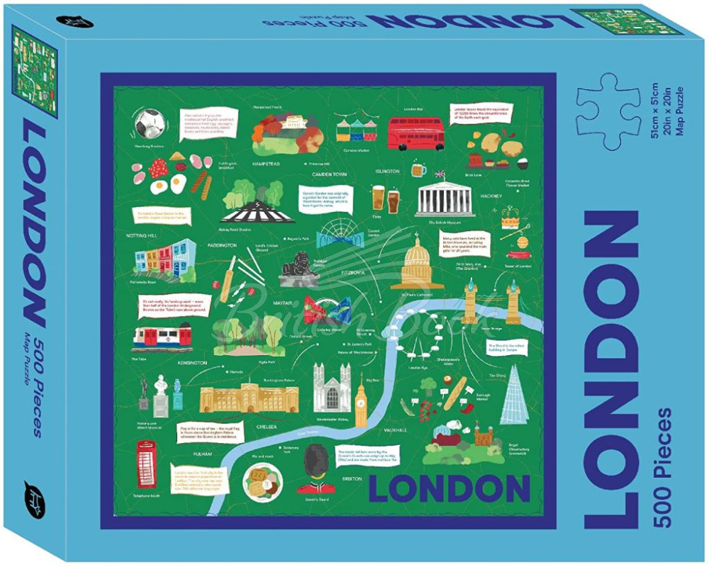 Пазл London Map 500-Piece Puzzle изображение 1
