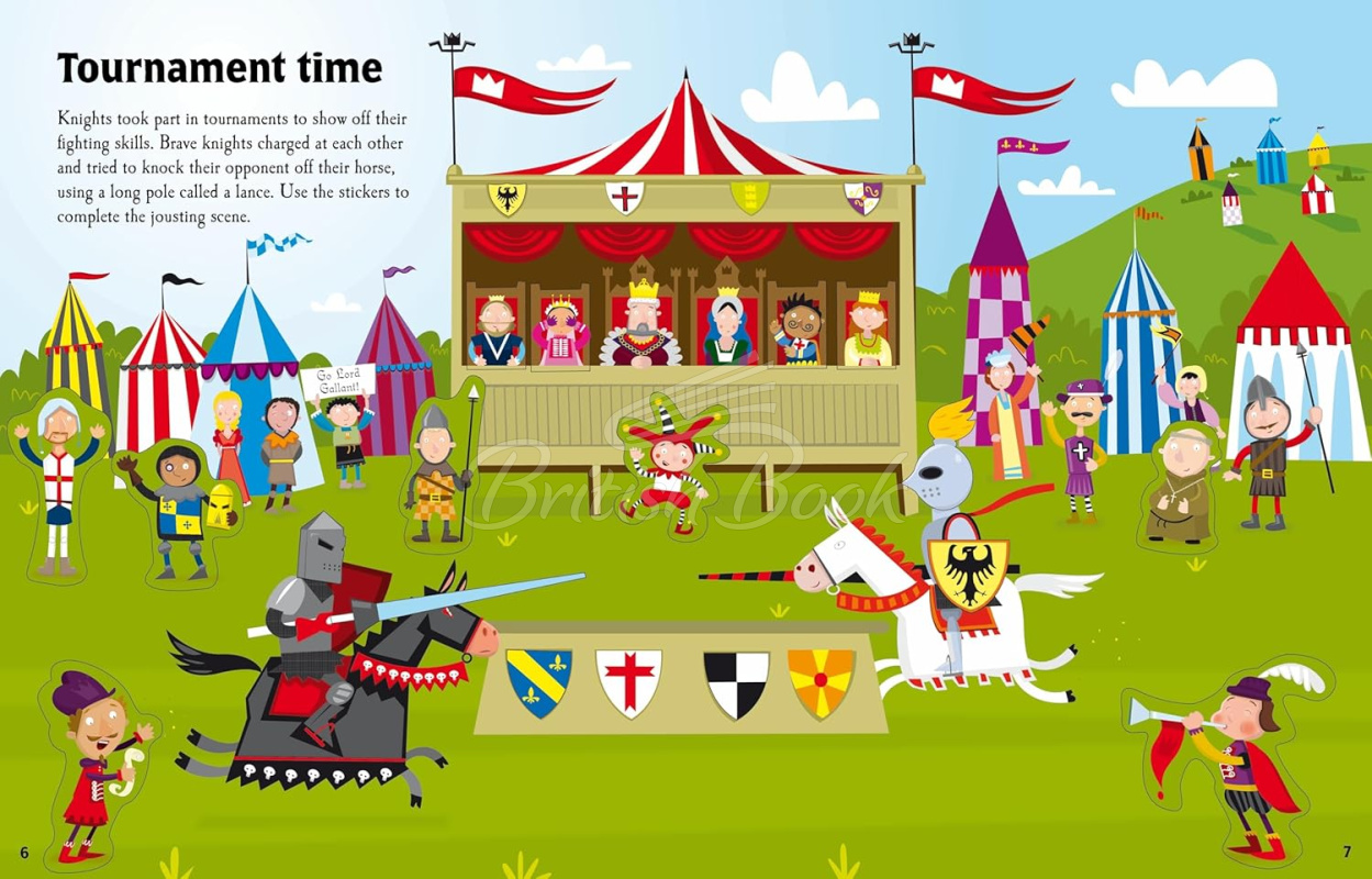 Книга Knights and Castles Sticker Book изображение 3