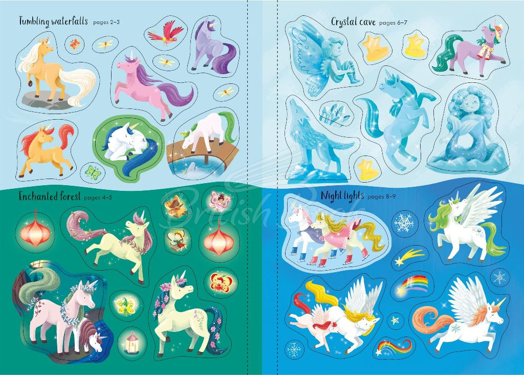 Книга Sparkly Unicorns Sticker Book зображення 3