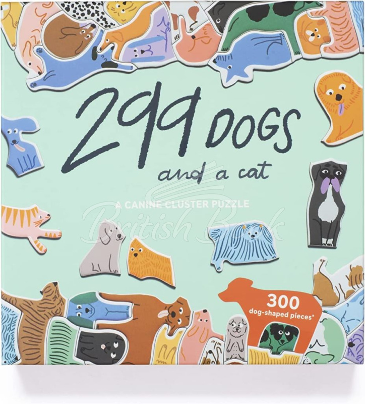 Пазл 299 Dogs (and a cat): A Canine Cluster Puzzle изображение 5