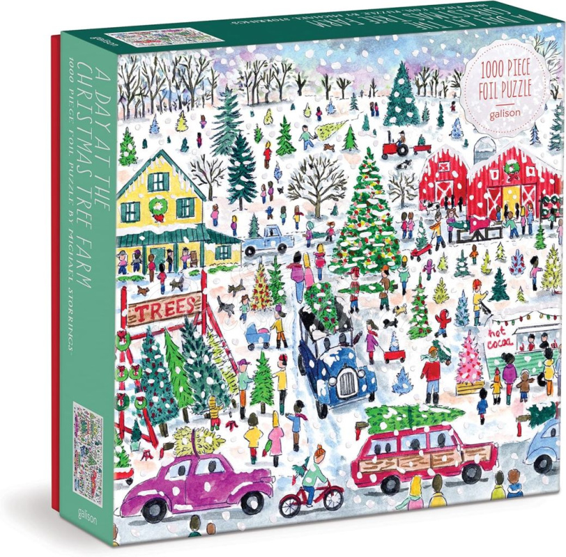 Пазл Michael Storrings Christmas Tree Farm 1000 Piece Foil Puzzle изображение
