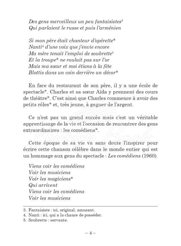 Книга Lectures en Français Facile Niveau 2 Aznavour: Une légende en chanson зображення 4