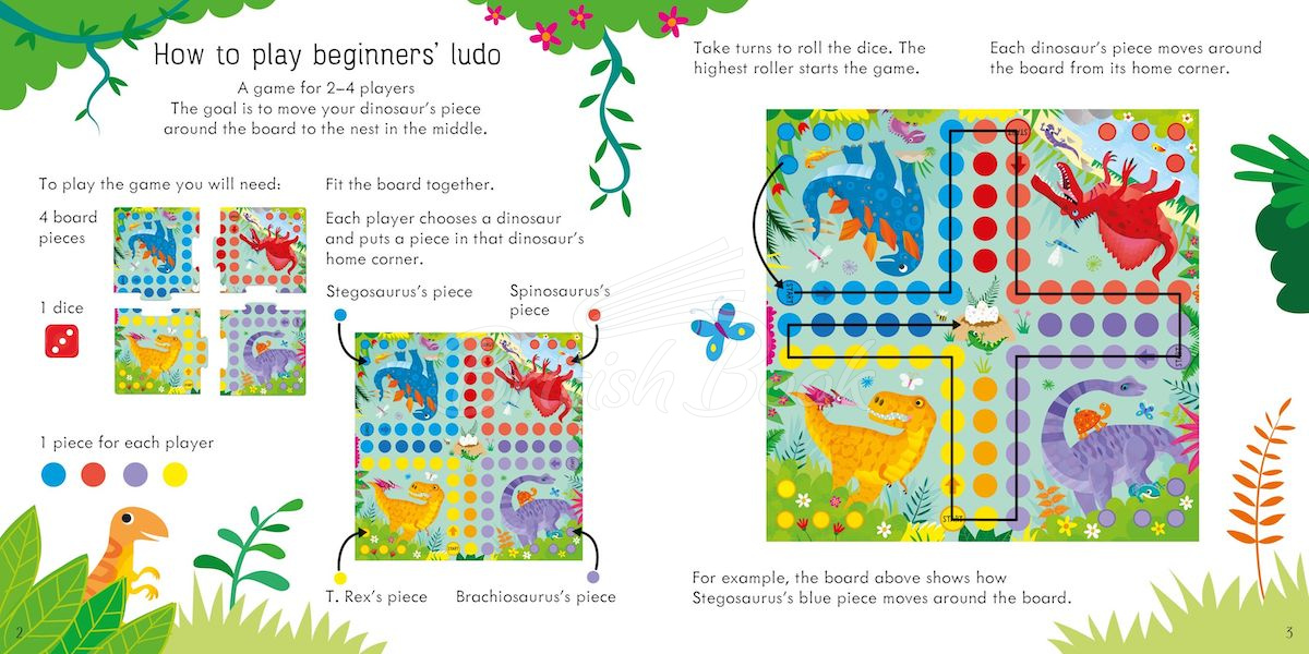 Настольная игра Ludo Board Game Dinosaurs изображение 3