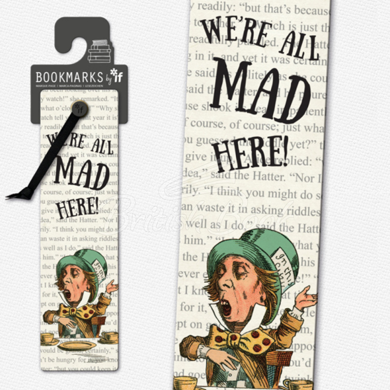 Закладка Literary Bookmarks: We're All Mad Here изображение 1