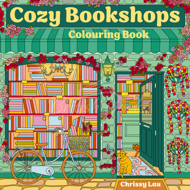 Книга Cozy Bookshops Colouring Book изображение