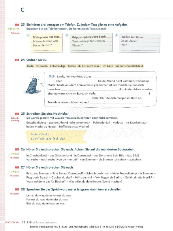 Учебник и рабочая тетрадь Schritte international Neu 4 Kurs- und Arbeitsbuch mit Audio-CD zum Arbeitsbuch изображение 12