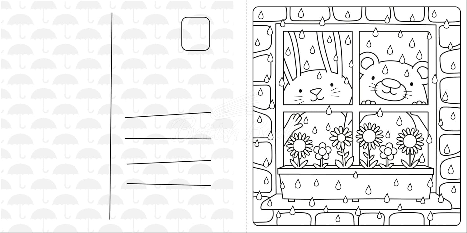 Книга Super Cuties: A Cosy Comfy Rainy Day Colouring Book зображення 2