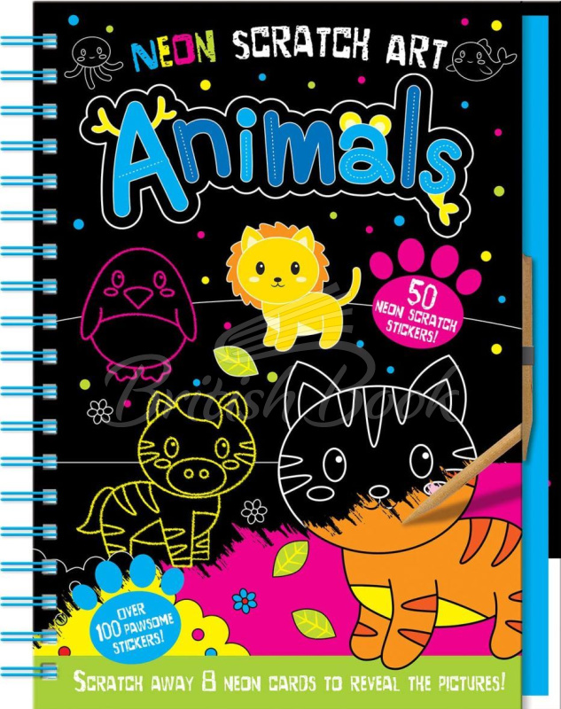 Книга Neon Scratch Art: Animals изображение