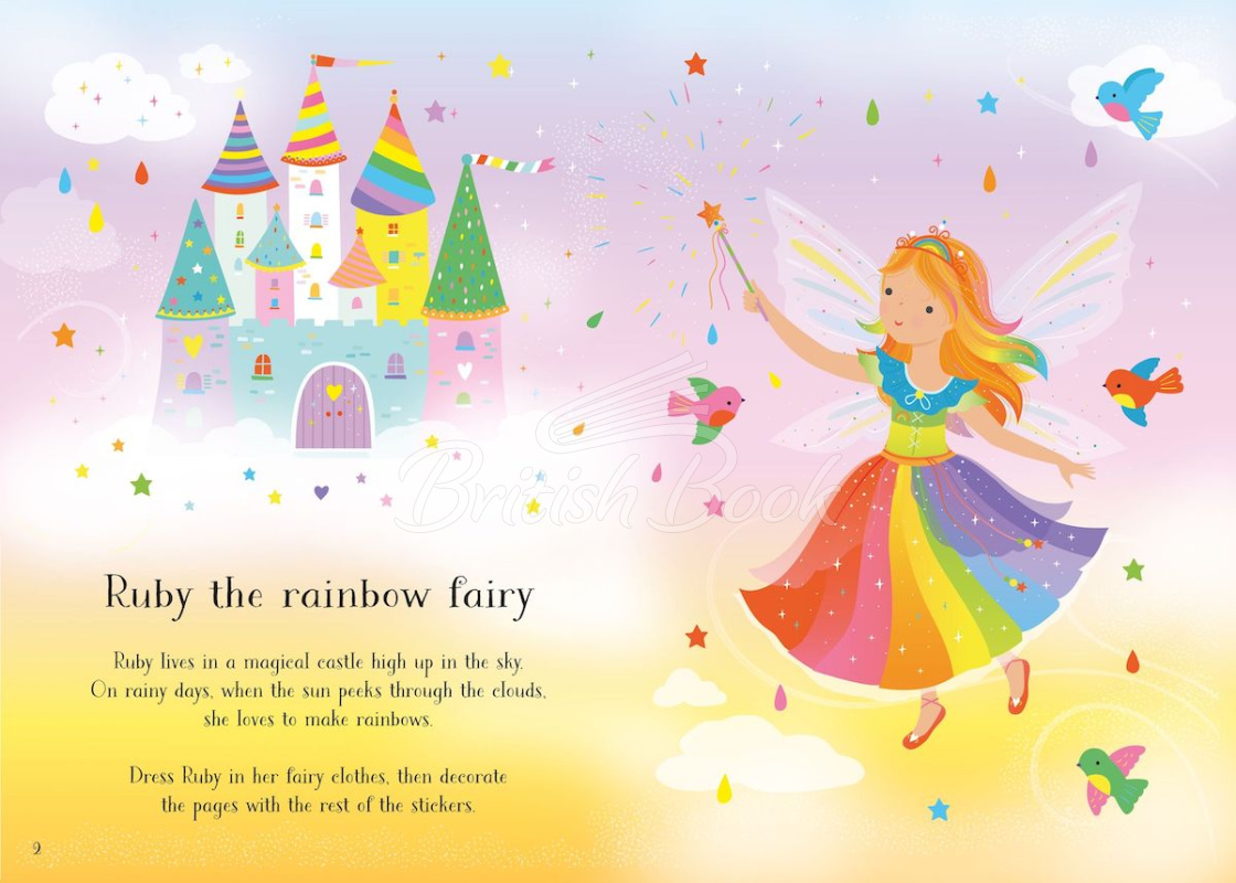 Книга Little Sticker Dolly Dressing: Rainbow Fairy зображення 1