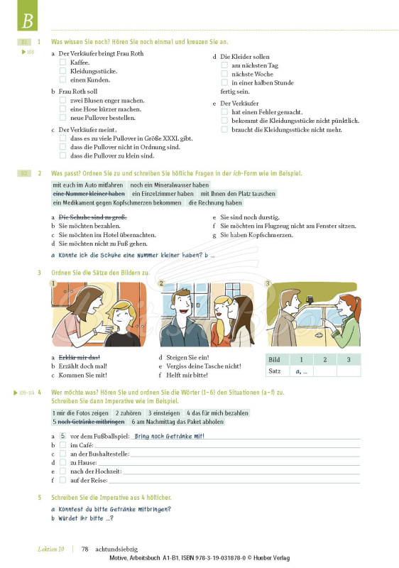 Рабочая тетрадь Motive A1–B1 Arbeitsbuch mit MP3-CD (Lektion 1-30) изображение 3