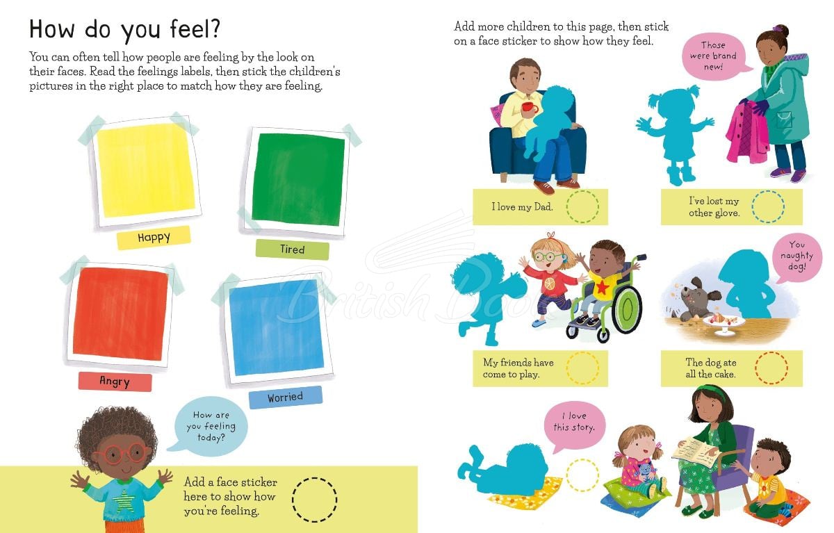 Книга First Sticker Book: Feelings изображение 2