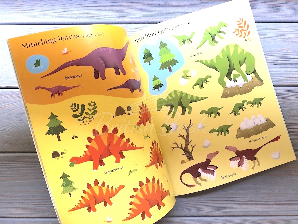 Книга First Sticker Book: Dinosaurs изображение 2