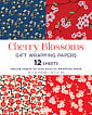 Cherry Blossoms Gift Wrapping Papers: 12 Sheets