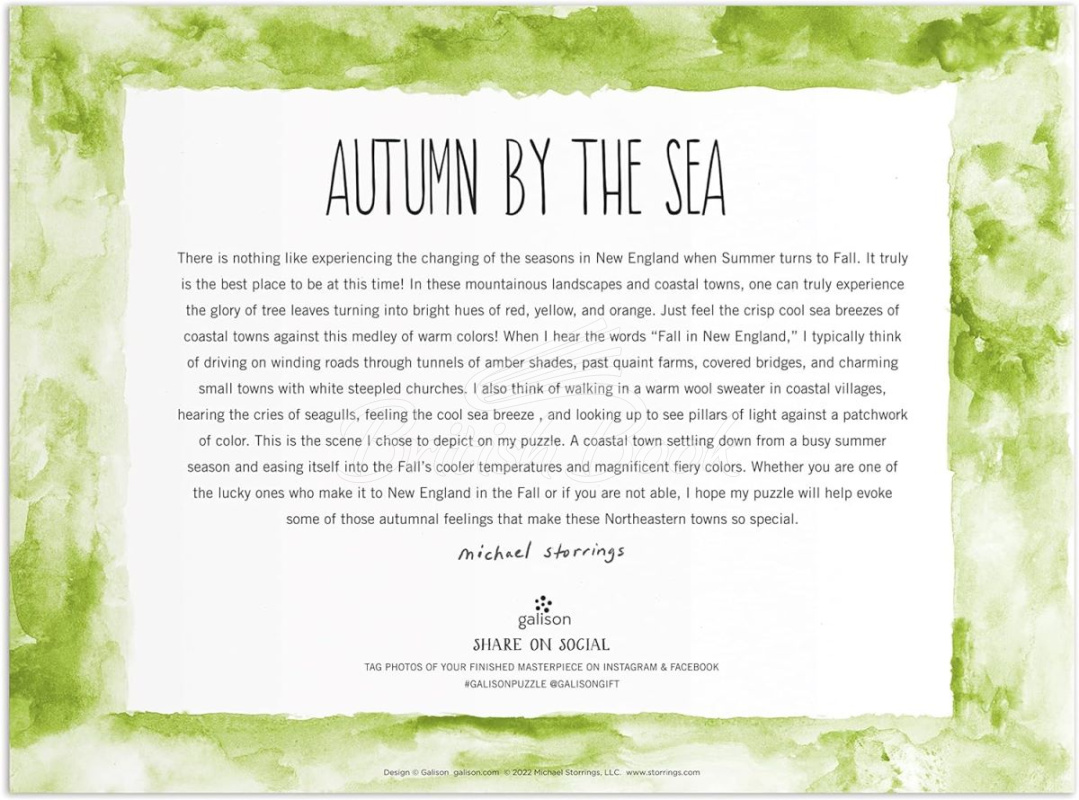 Пазл Michael Storrings Autumn By the Sea 1000 Piece Puzzle изображение 3