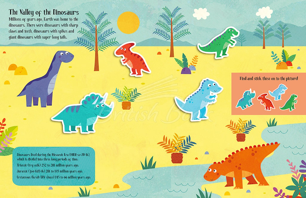 Книга Felt Stickers: Dinosaurs Play Scene Book изображение 2