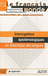 Recherches et applications °48: Interrogations épistémologiques en didactique des langues