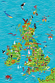Collins Children's Wall Map of the United Kingdom and Ireland