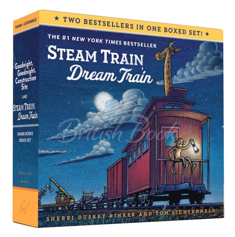 Набор книг Goodnight, Goodnight, Construction Site and Steam Train, Dream Train Board Books Boxed Set изображение 1