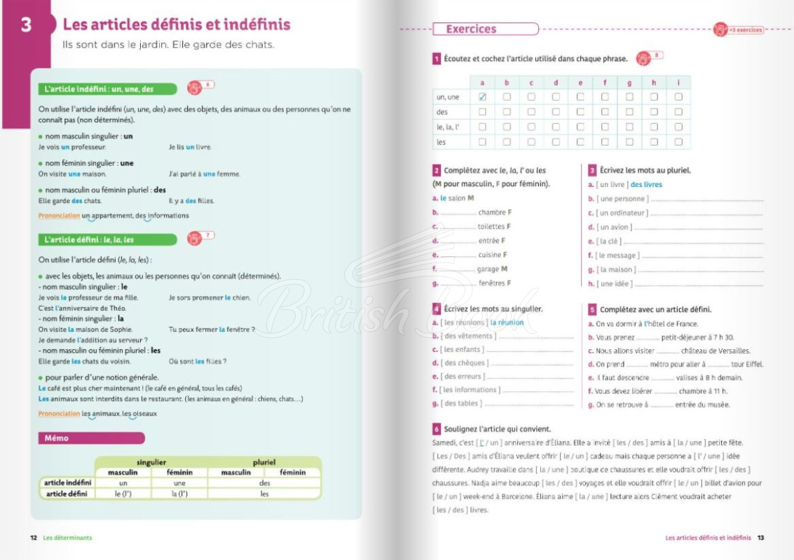 Учебник Exercices de Grammaire et conjugaison A2 изображение 5