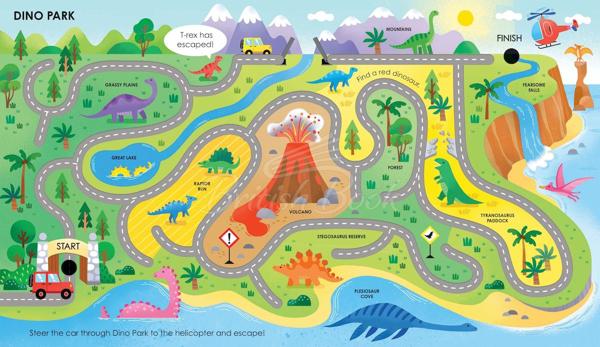 Книга Fingertrail Dinosaur Mazes зображення 2