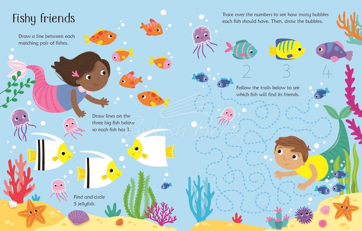 Книга Wipe-Clean Mermaid Activities изображение 2