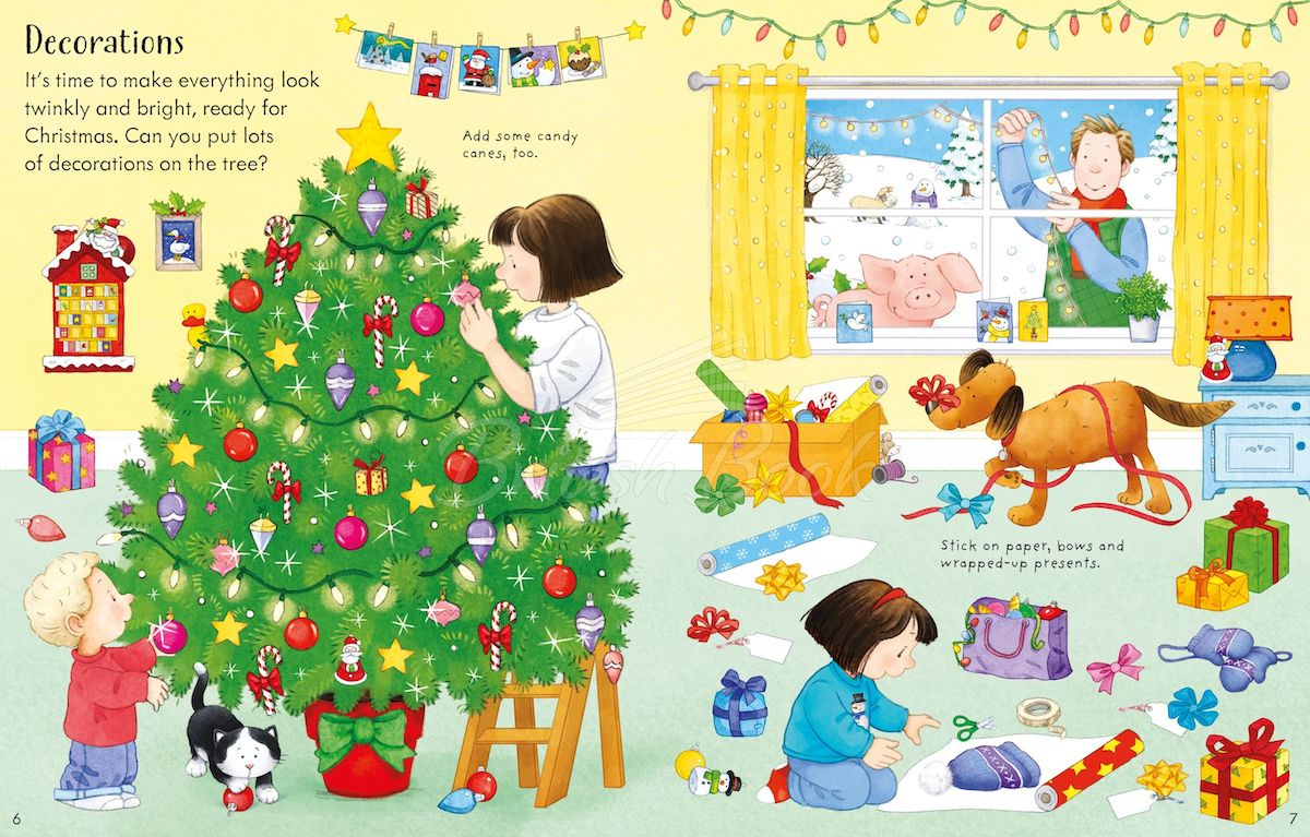 Книга Poppy and Sam's Christmas Sticker Book зображення 5